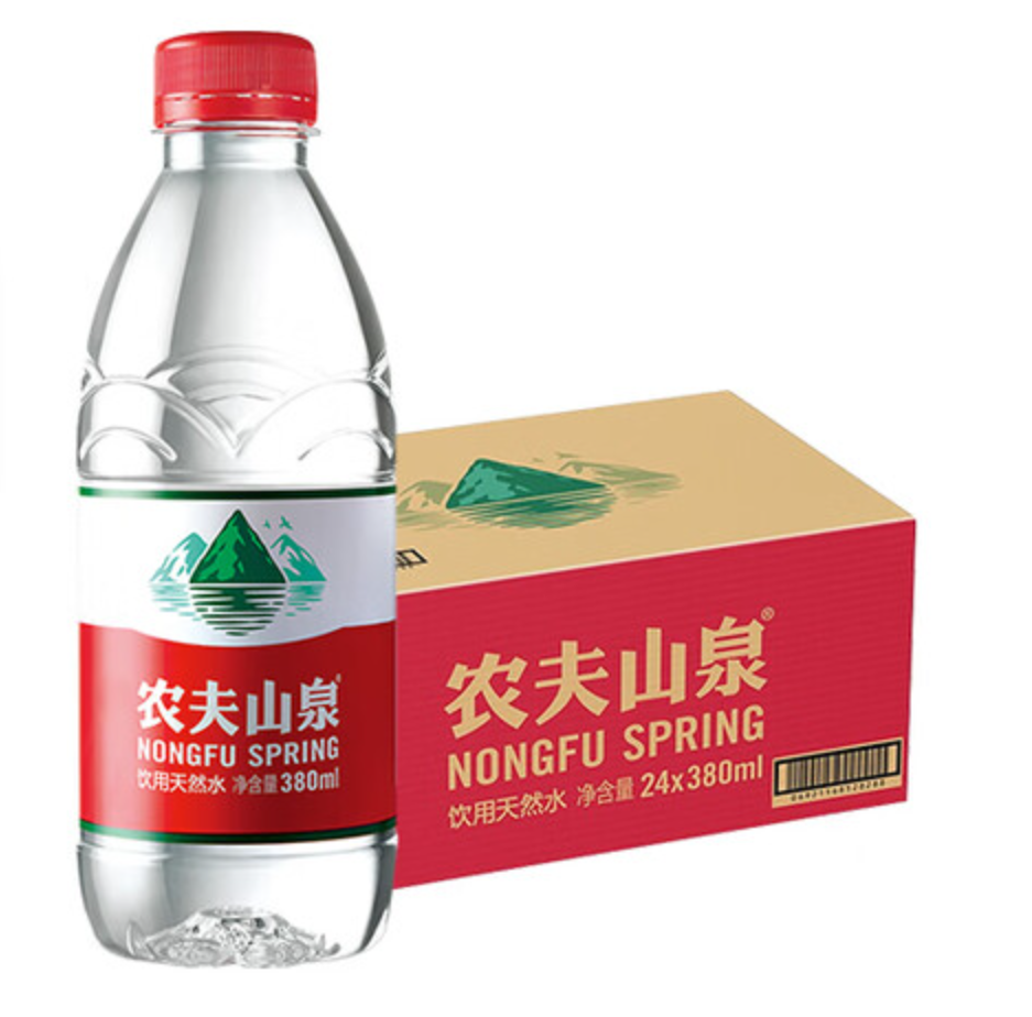 农夫山泉 饮用水 饮用天然水380ml*24瓶 小瓶装 整箱