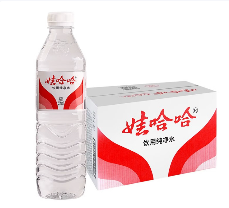 娃哈哈饮用纯净水596ML*24瓶