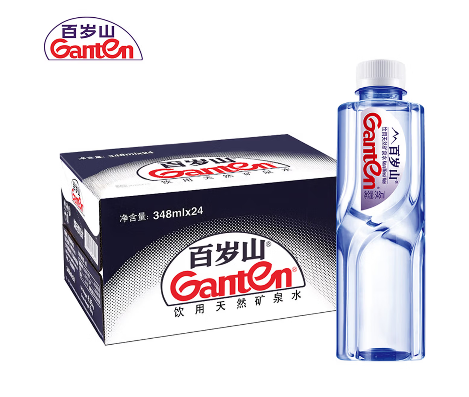 百岁山 饮用天然矿泉水 348ml*24瓶整箱装